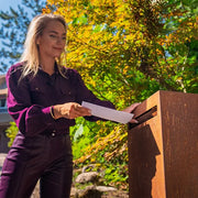 Cortenstaal brievenbus Nox 1