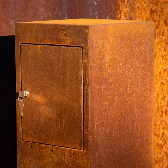 Cortenstaal brievenbus Nox deur 2