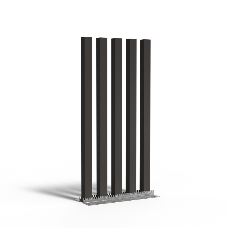 Gecoat staal tuinpaal 10 x 10 x 200 cm – set van 5 Regular