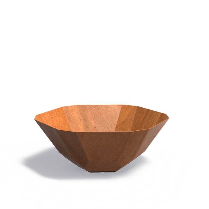 FACET ronde cortenstaal plantenbak 120x50