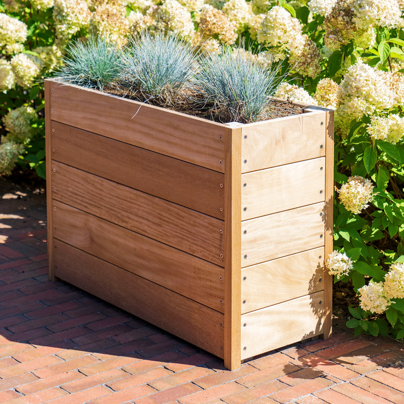 CARREZ vierkante hardhout plantenbak 60x60x57.4 cm