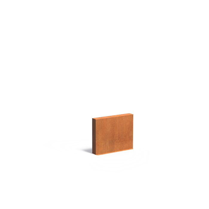 Cortenstaal tuinmuur | 100 x 15 x 80 cm