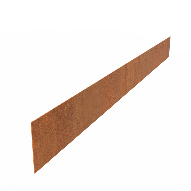 Cortenstaal kantopsluiting rechte rand | 2300 x 3 × 200 mm