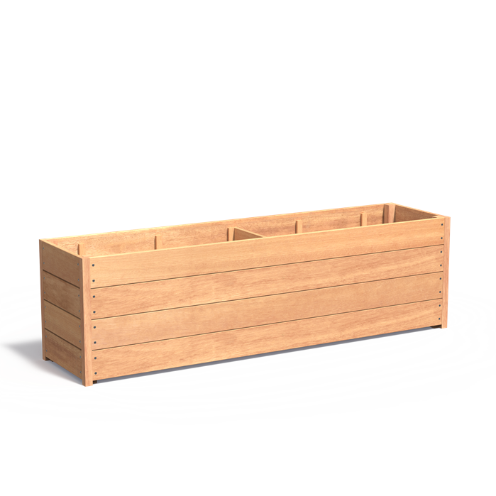 CARREZ rechthoekige hardhout plantenbak 200x50x57.4 cm