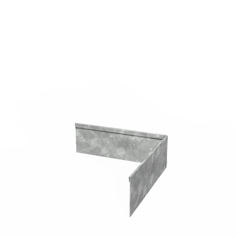 Buitenhoek kantopsluiting verzinkt - geplette rand | 300 x 2 x 100 mm