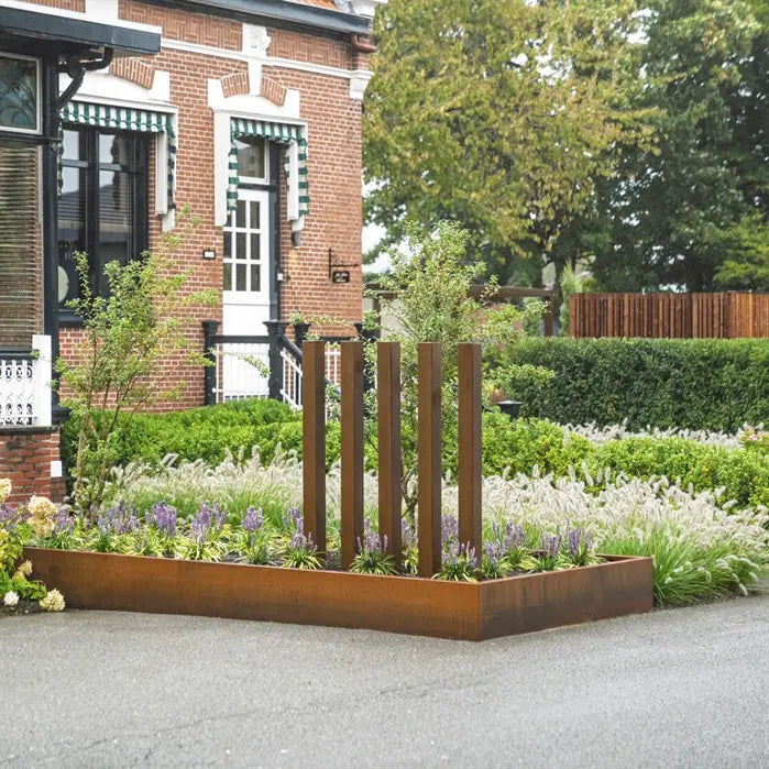 Tuinpaal 100 x 100 x 2000 mm (per stuk) - Cortenstaal