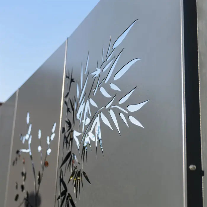tuinpaneel gecoat met motief