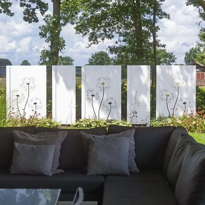 tuinpaneel gecoat met motief