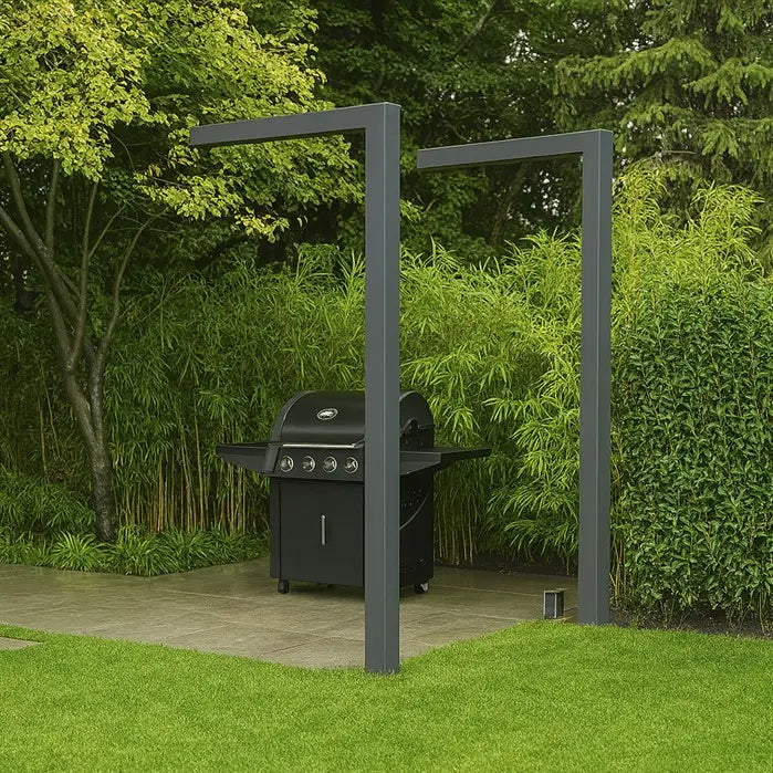 L-vorm pergola gecoat staal 1100 x 100 x 2500 mm