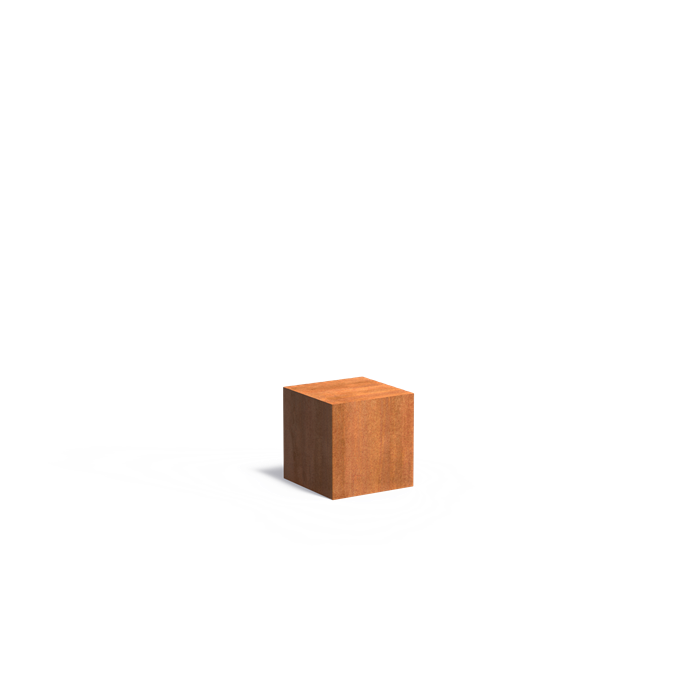 Sockel aus Cortenstahl | 40 x 40 x 40 cm