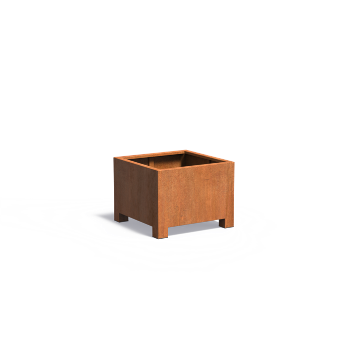 CARREZ met poten 80 x 80 x 60 cm - Cortenstaal plantenbak