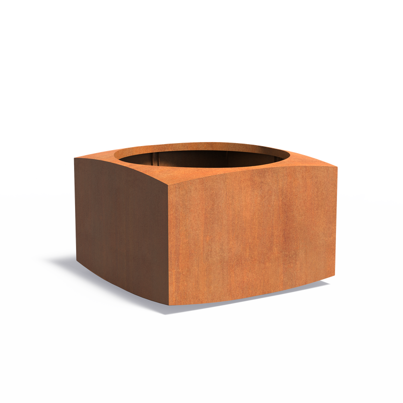 NOOA vierkante cortenstaal plantenbak 120x120x80