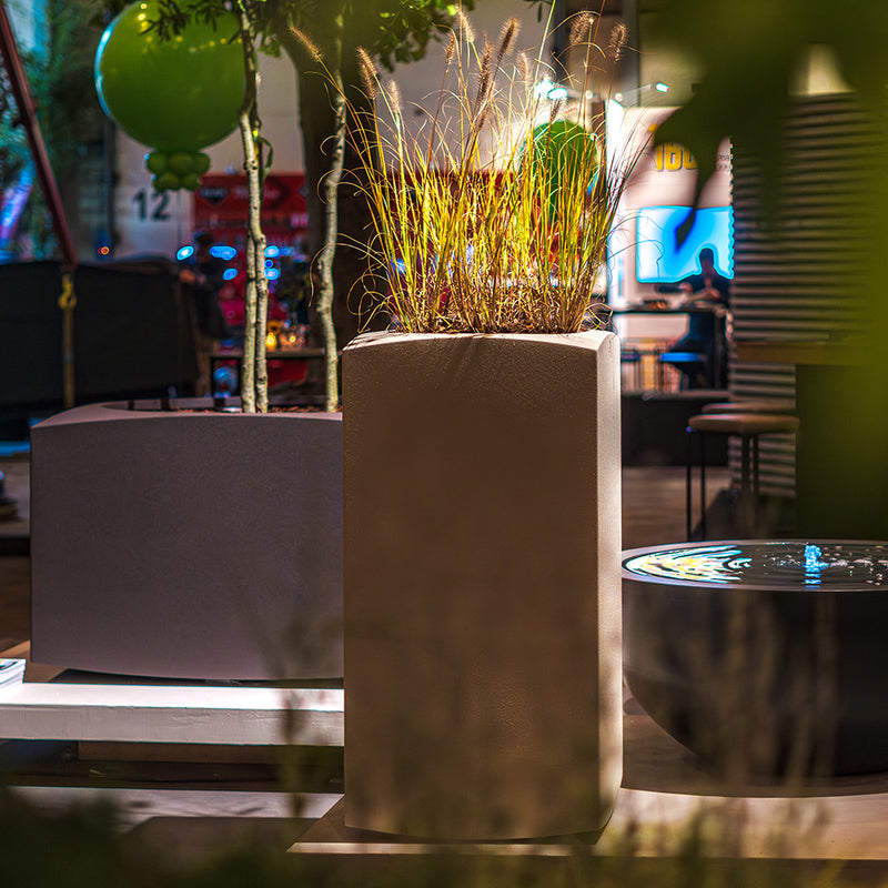 NOOA vierkante cortenstaal plantenbak 50x50x100