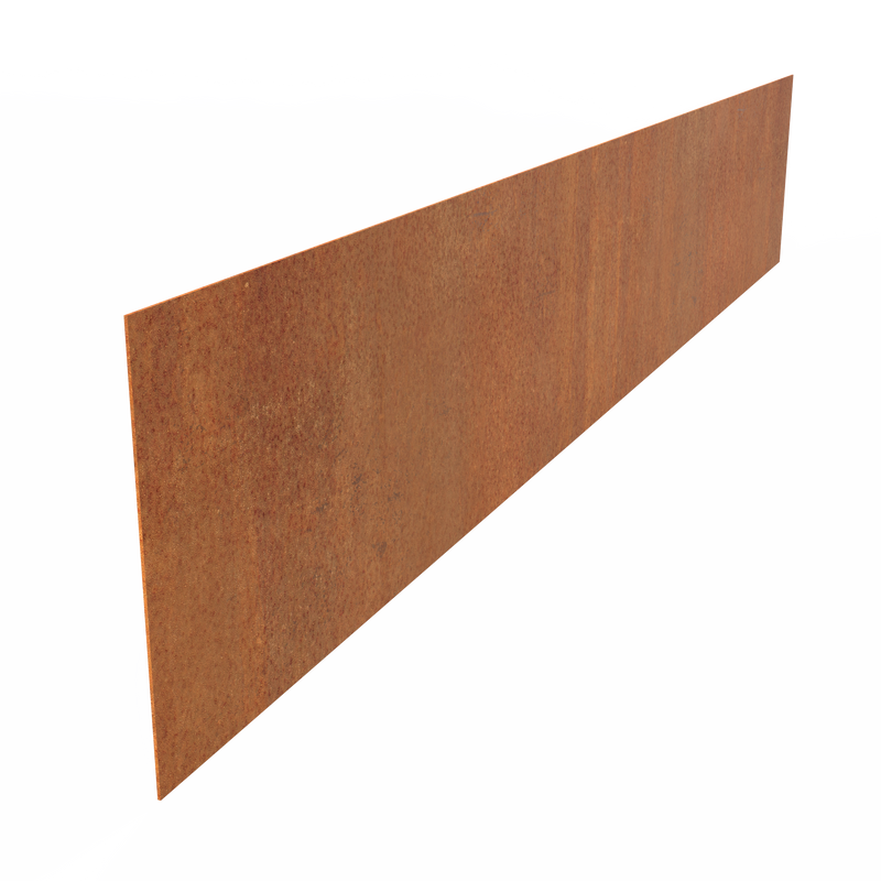 Cortenstaal kantopsluiting rechte rand | 2300 x 3 × 290 mm