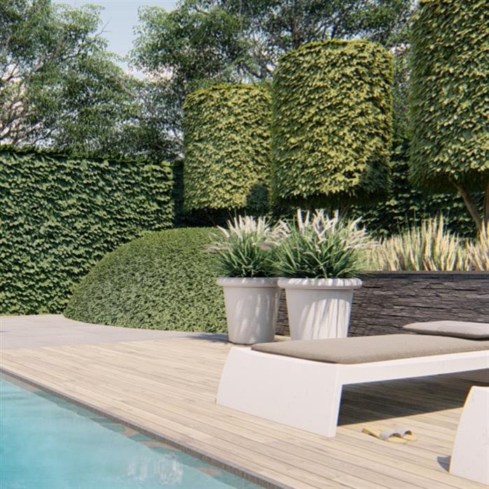 Plantenbak Tube ø 80 x 75 cm - gecoat staal