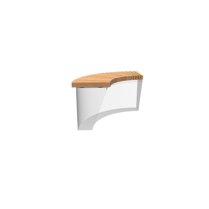 Garapa zitting buitenbocht RS.BS.CO1000