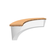 Garapa zitting buitenbocht RS.BS.CO2000