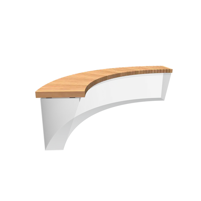 Garapa zitting buitenbocht RS.BS.CO2000