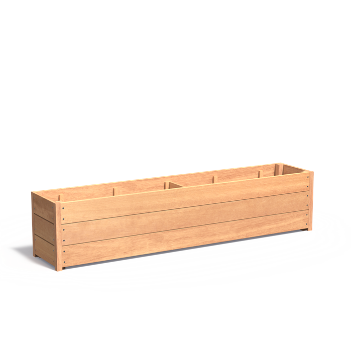 CARREZ rechthoekige hardhout plantenbak 200x40x43.5 cm