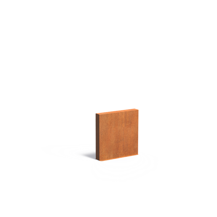 Cortenstahl Gartenmauer | 100 x 15 x 100 cm