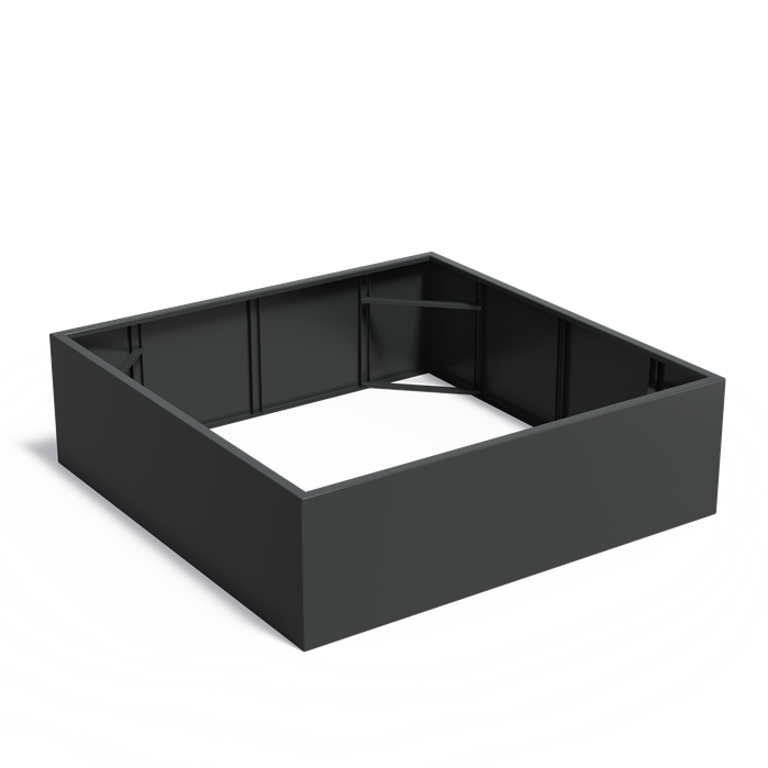 Aluminium Pflanzkübel CARREZ ohne Boden | 200 x 200 x 60 cm