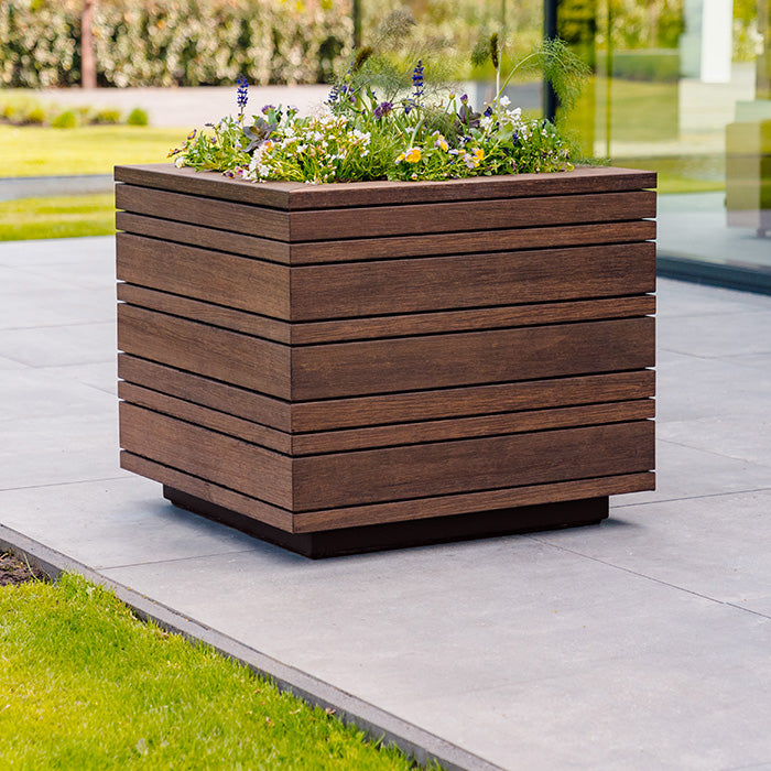 BANDU rechthoekige bamboe plantenbak 150x80x85 cm