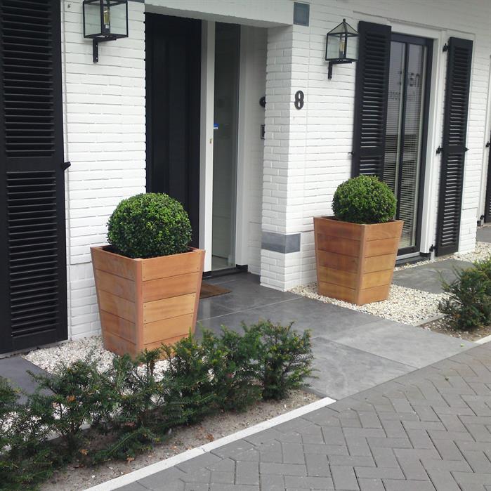 TAP vierkante hardhout plantenbak 55x55x71.2 cm