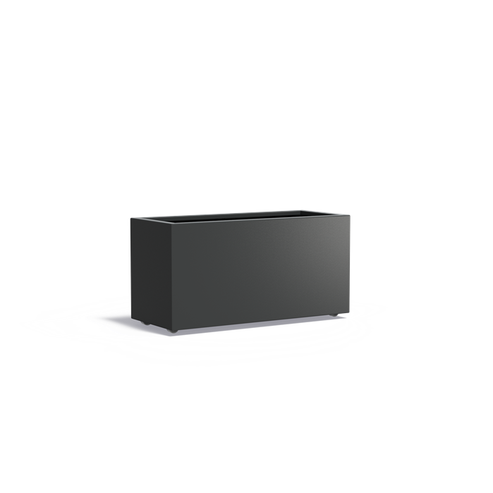 CARREZ rechthoekige aluminium plantenbak 120x50x60 met wielen