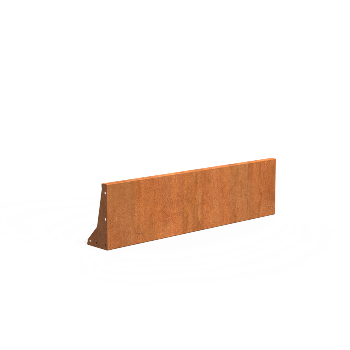 Cortenstaal keerwand - 150 x 20 x 40 cm recht