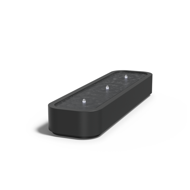 Wassertisch mit LED-Beleuchtung & Pumpe | ø 100 x 40 cm | Aluminium 
