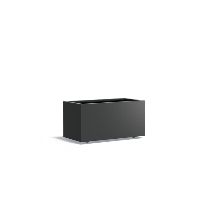 Aluminium Pflanzkübel CARREZ mit Rollen | 100 x 50 x 50 cm