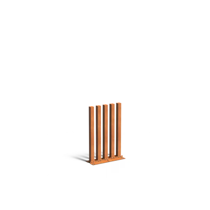 Tuinpaal 100 x 100 x 1500 mm (set van 5) - Cortenstaal