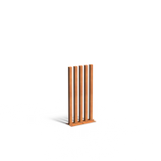 Cortenstaal tuinpalen - set 5 - 200 cm