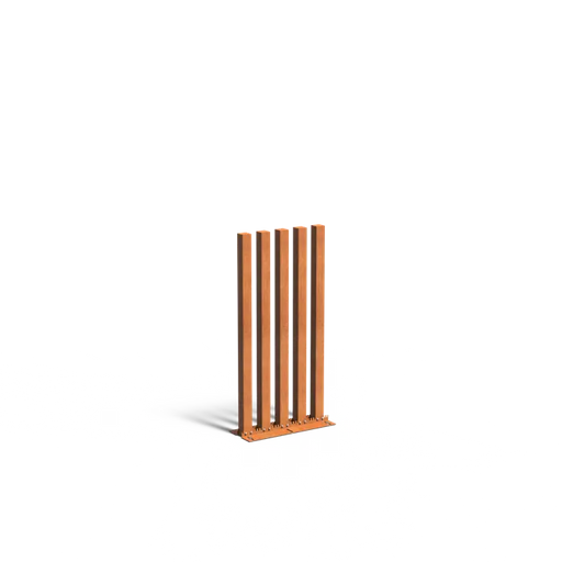 Cortenstaal tuinpalen - set 5 - 200 cm