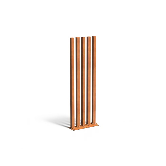 cortenstaal tuinpalen set 5 - 3000