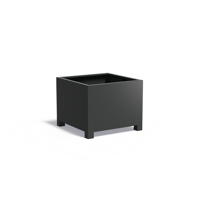 Aluminium Pflanzkübel Carrez mit Füßen | 100 x 100 x 80 cm