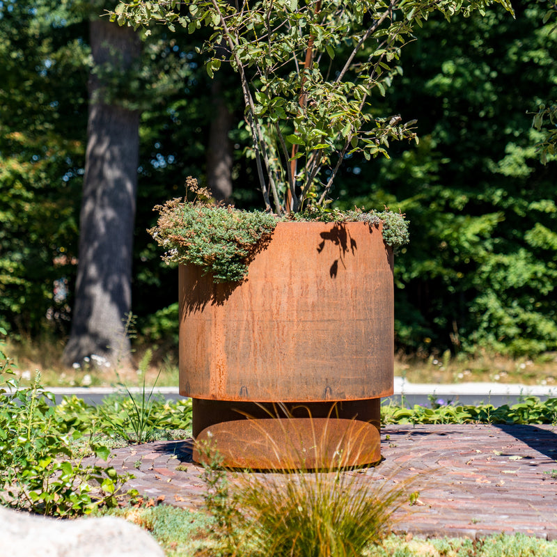 EXTEND ø 100 x 75 cm - Cortenstaal plantenbak met bodem