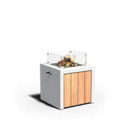 Adezz aluminium vuurtafel met hout VBAW6