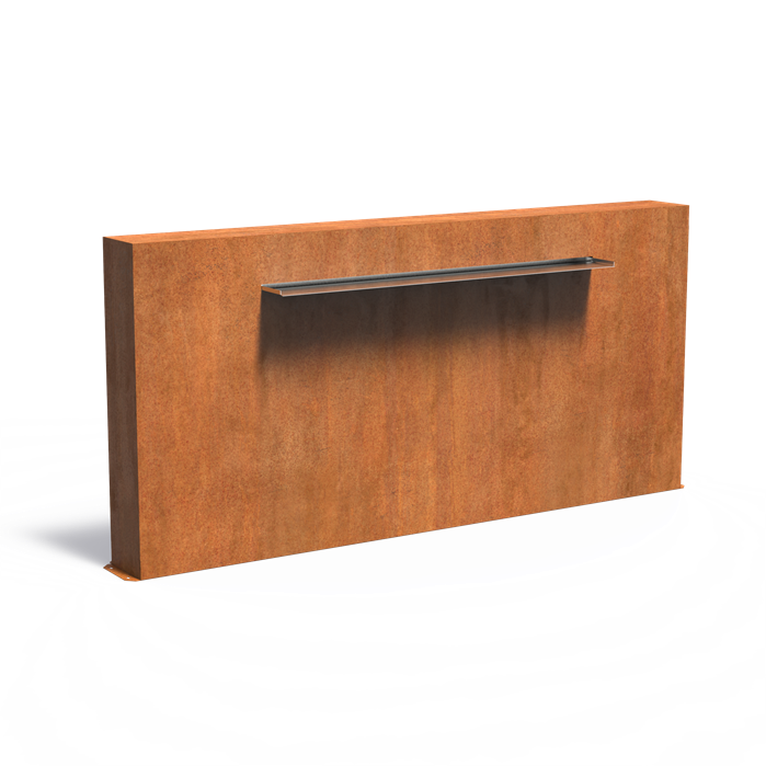 Cortenstaal vijvermuur VCM2.2.1500