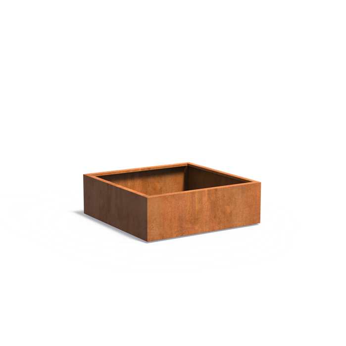 CARREZ vierkante cortenstaal plantenbak 120x120x40