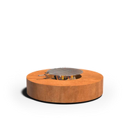 Vuurtafel ronde met bbq grillrooster BAC9