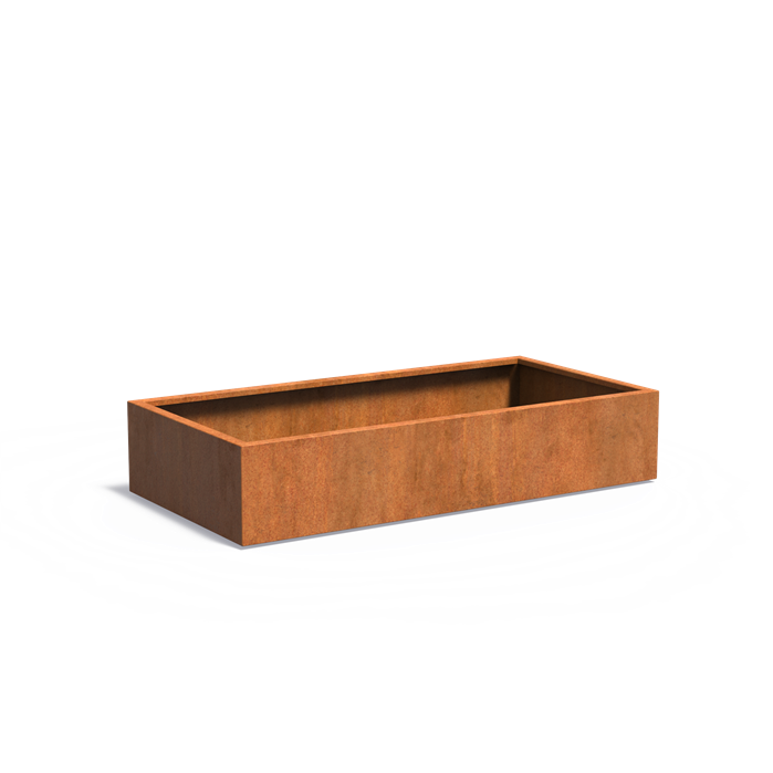 CARREZ rechthoekige cortenstaal plantenbak 200x100x40