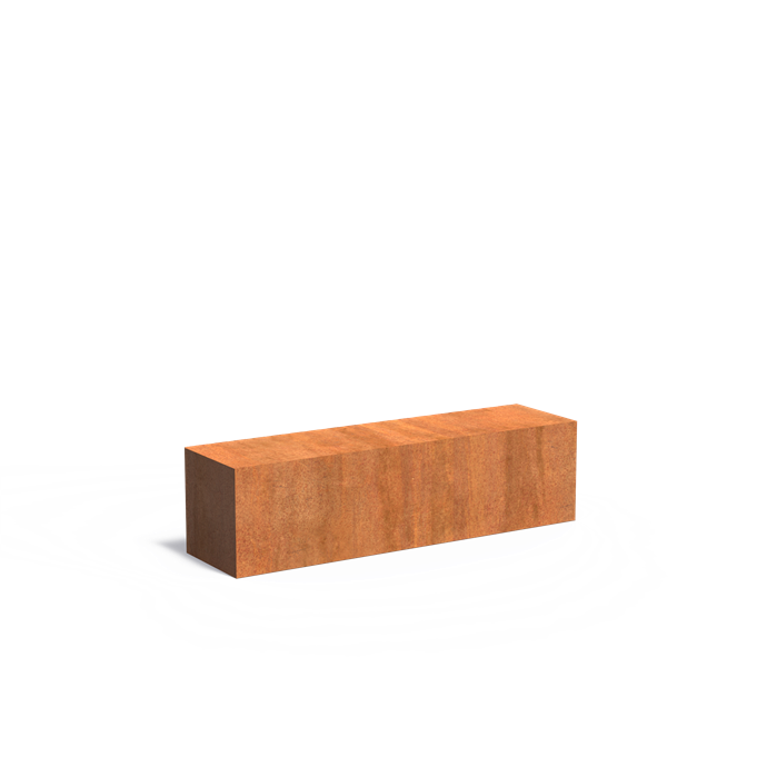 Sockel aus Cortenstahl | 150 x 40 x 40 cm
