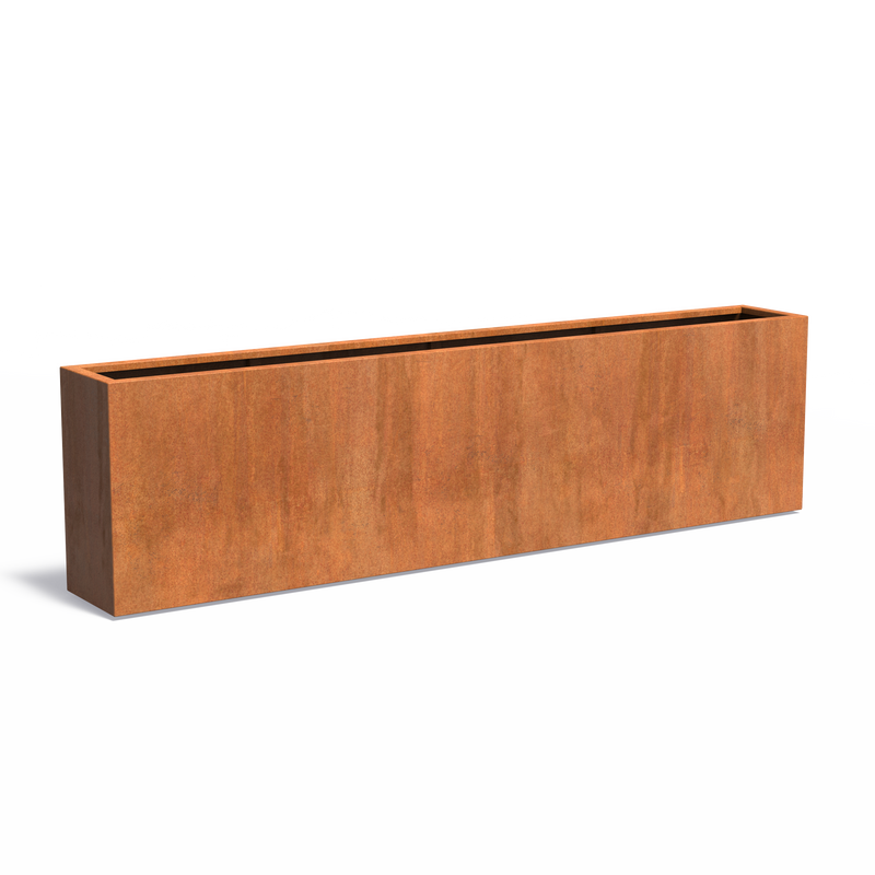 CARREZ rechthoekige cortenstaal plantenbak 300x40x80