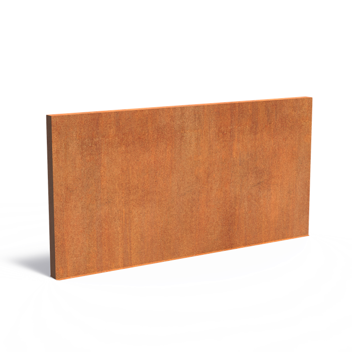 Cortenstahl Gartenmauer | 400 x 15 x 200 cm