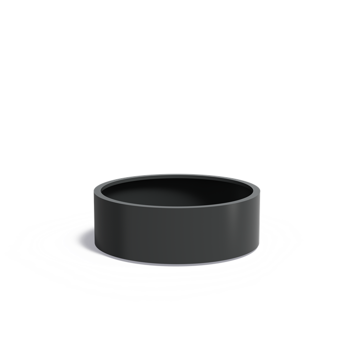 CIRCUM ronde aluminium plantenbak ø120x40 cm met bodem