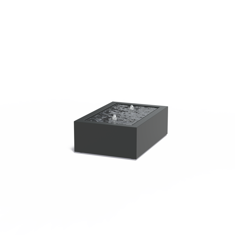 Wassertisch mit LED-Beleuchtung & Pumpe | 120 x 80 x 40 cm | Aluminium 