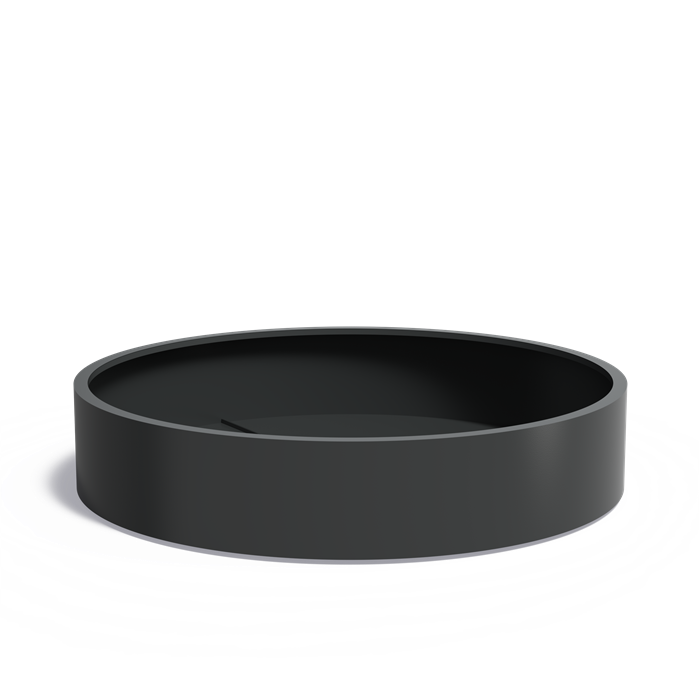 CIRCUM ronde aluminium plantenbak ø200x40 cm met bodem