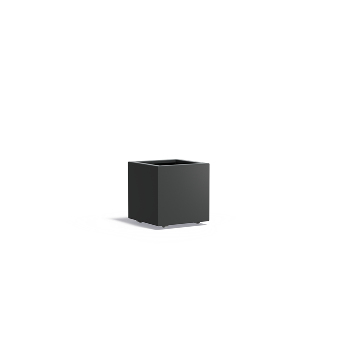 Aluminium Pflanzkübel CARREZ mit Rollen | 50 x 50 x 50 cm