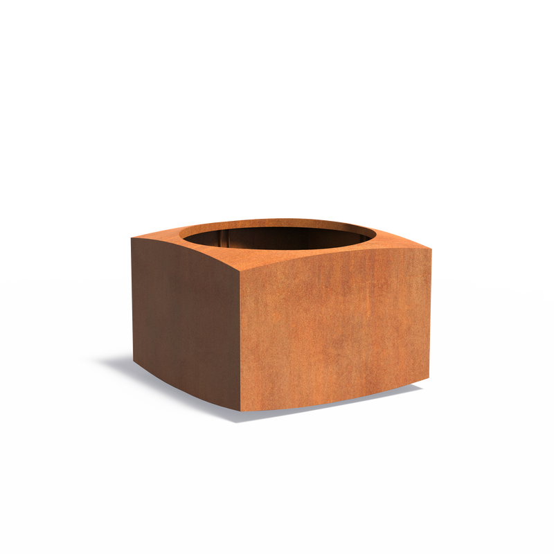 NOOA vierkante cortenstaal plantenbak 100x100x70